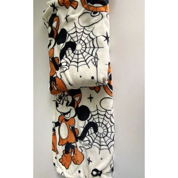 Disney Halloween Throw Blanket Mickey Minnie Mouse Pumpkin Jack O Lantern Soft - Picture 8 of 9